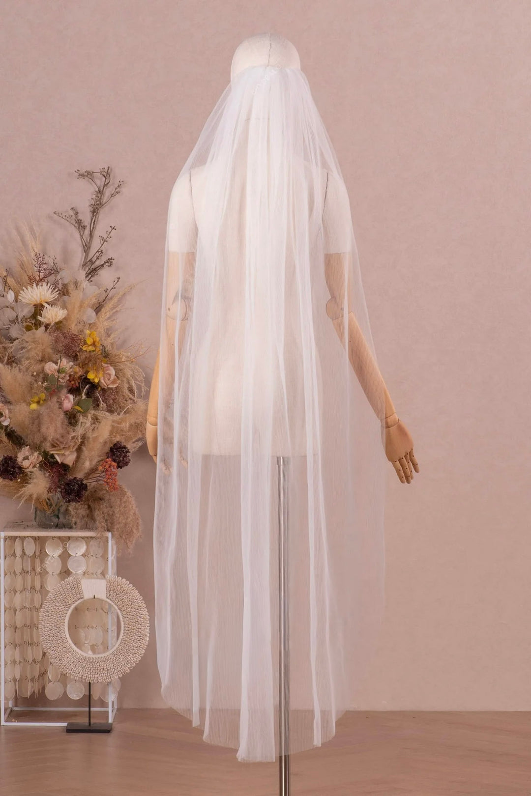 Pleated Tulle Veil