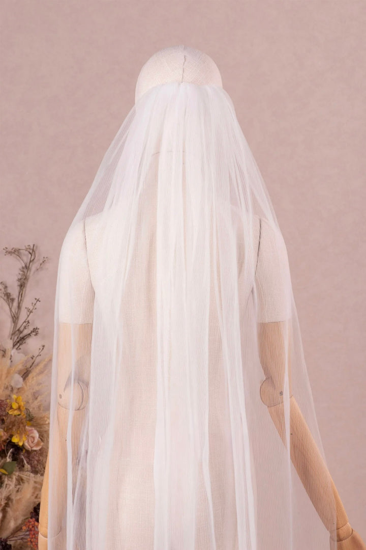 Pleated Tulle Veil